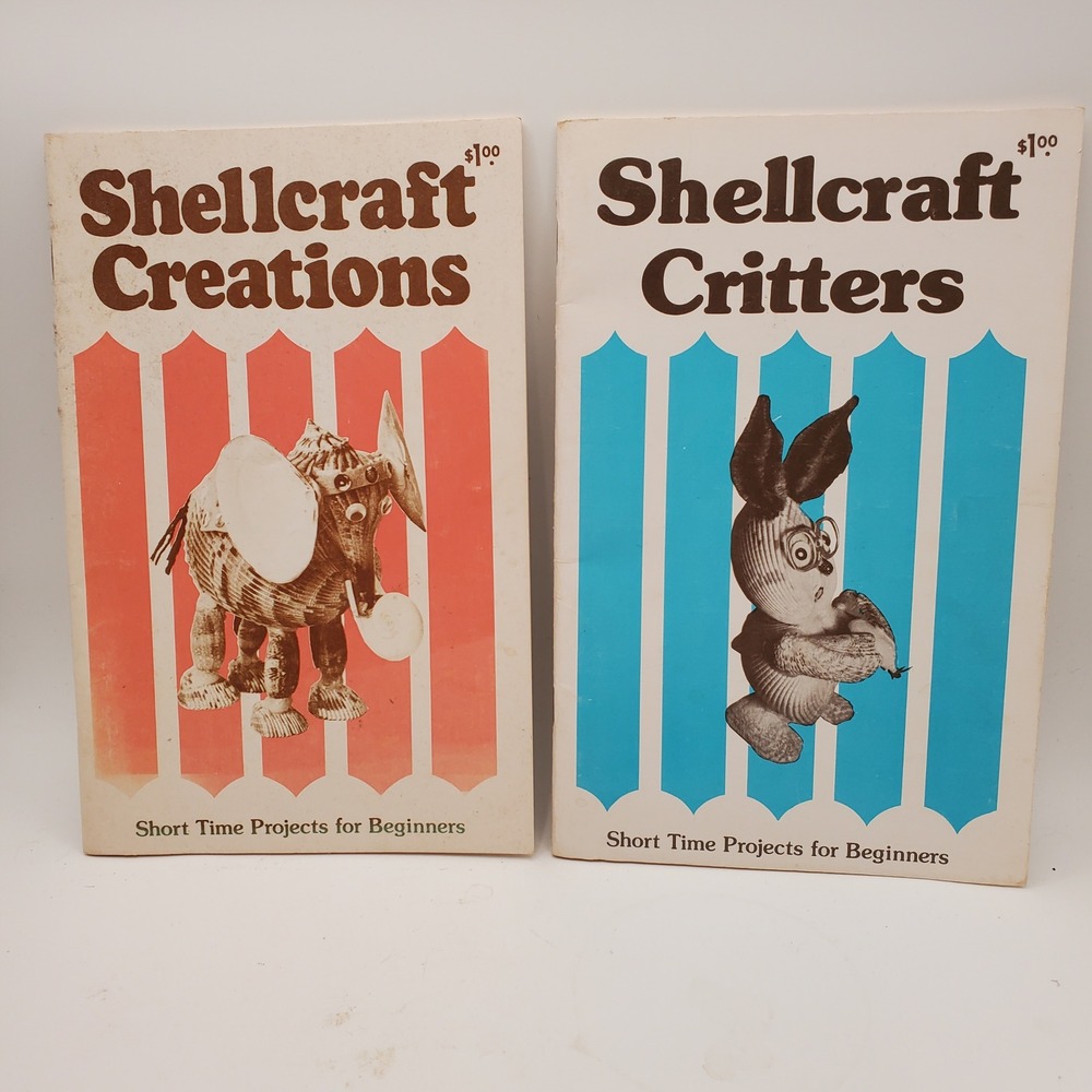 Vintage 1981 Shellcraft Creations & Critters Instruction Booklets Set of 2